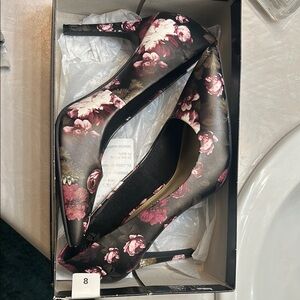 Christian Siriano Dark Floral Heels